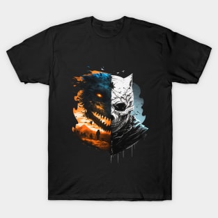 Wolf and skull T-Shirt